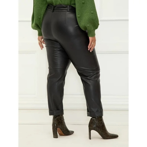 Eloquii Elements Faux Leather Pants Plus Size 20 - Picture 2 of 9